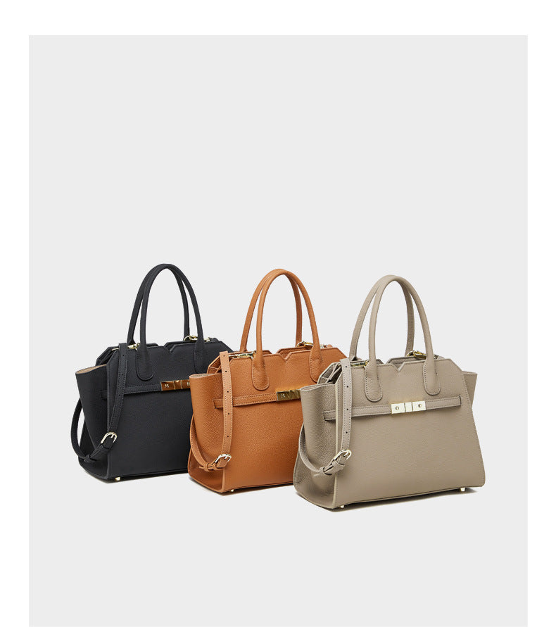 Cowhide shoulder messenger bag