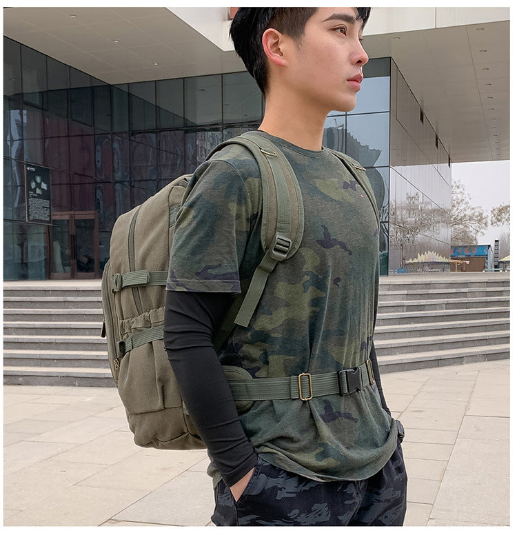 50 liter thick canvas wear-resistant travel backpack