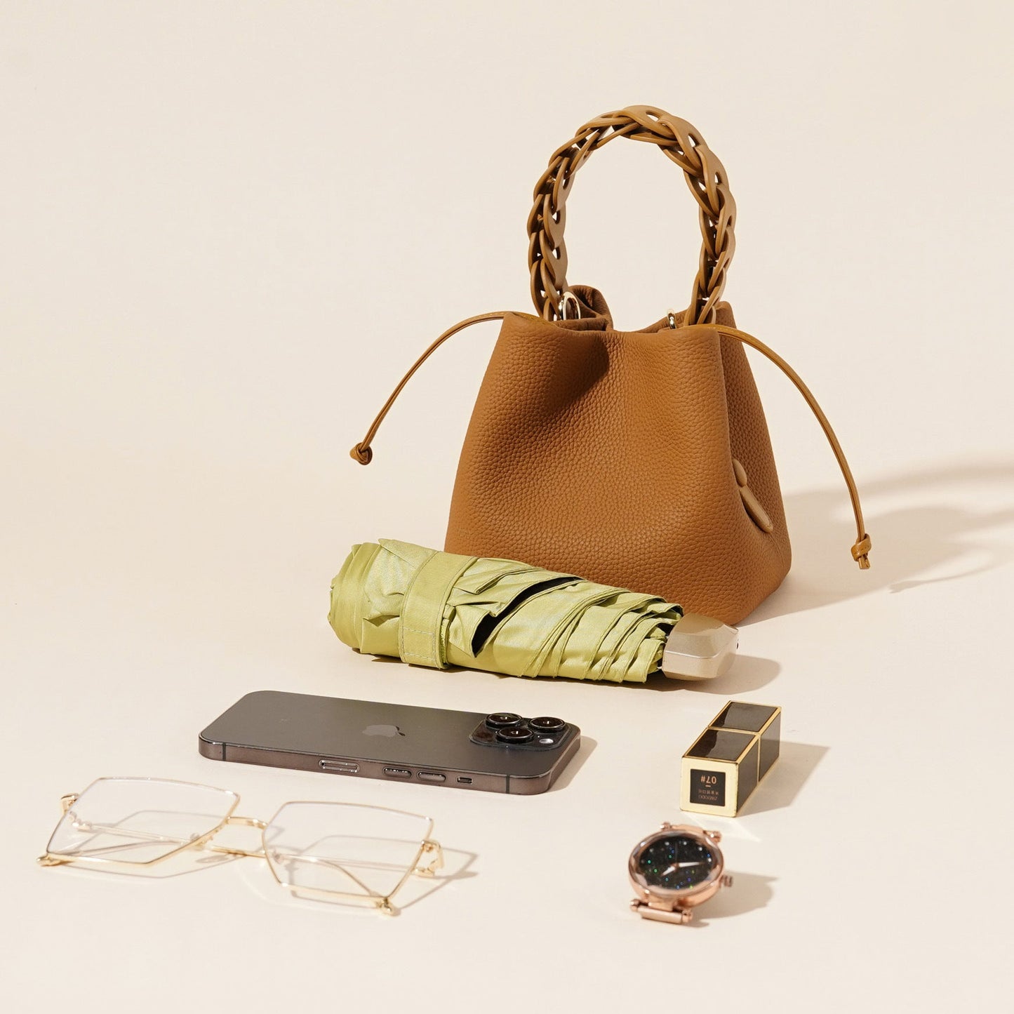 Leather shoulder messenger women's bag