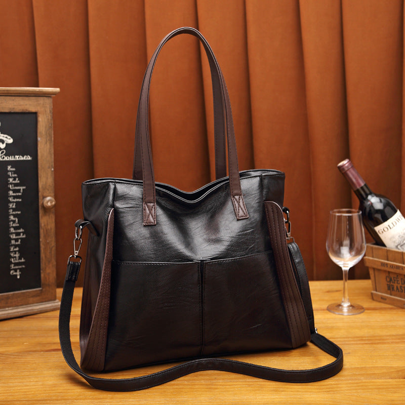 Soft leather tote shoulder/crossbody bag