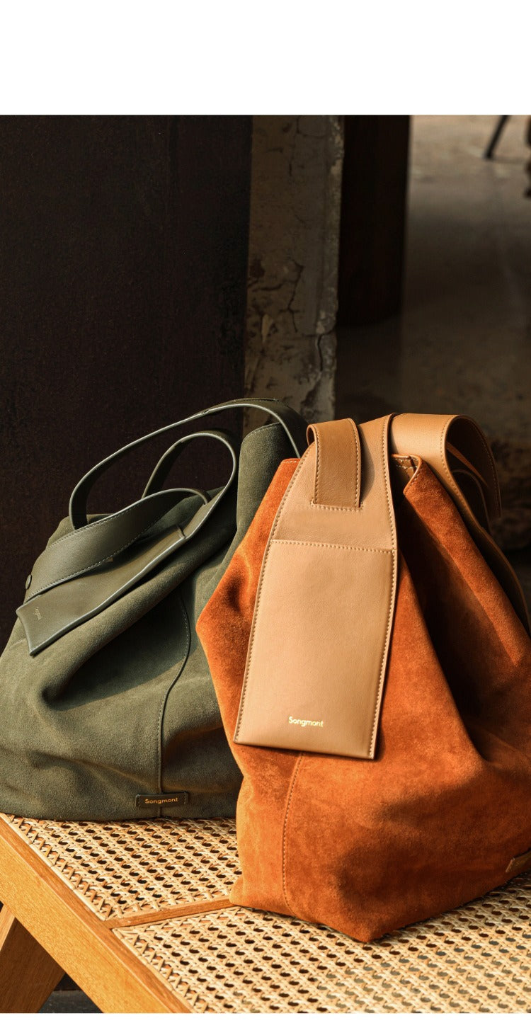 Suede ear tote bag
