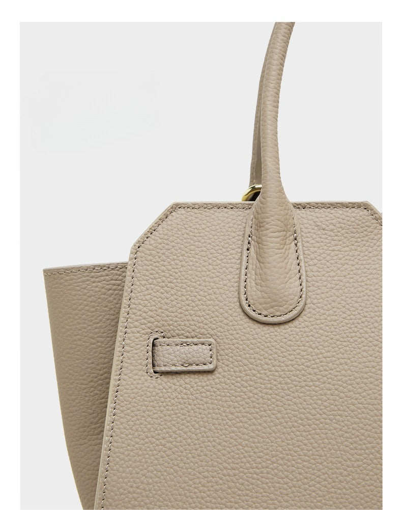 Cowhide shoulder messenger bag