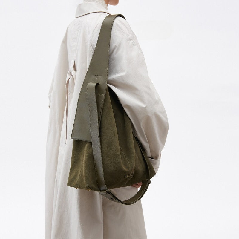 Suede ear tote bag