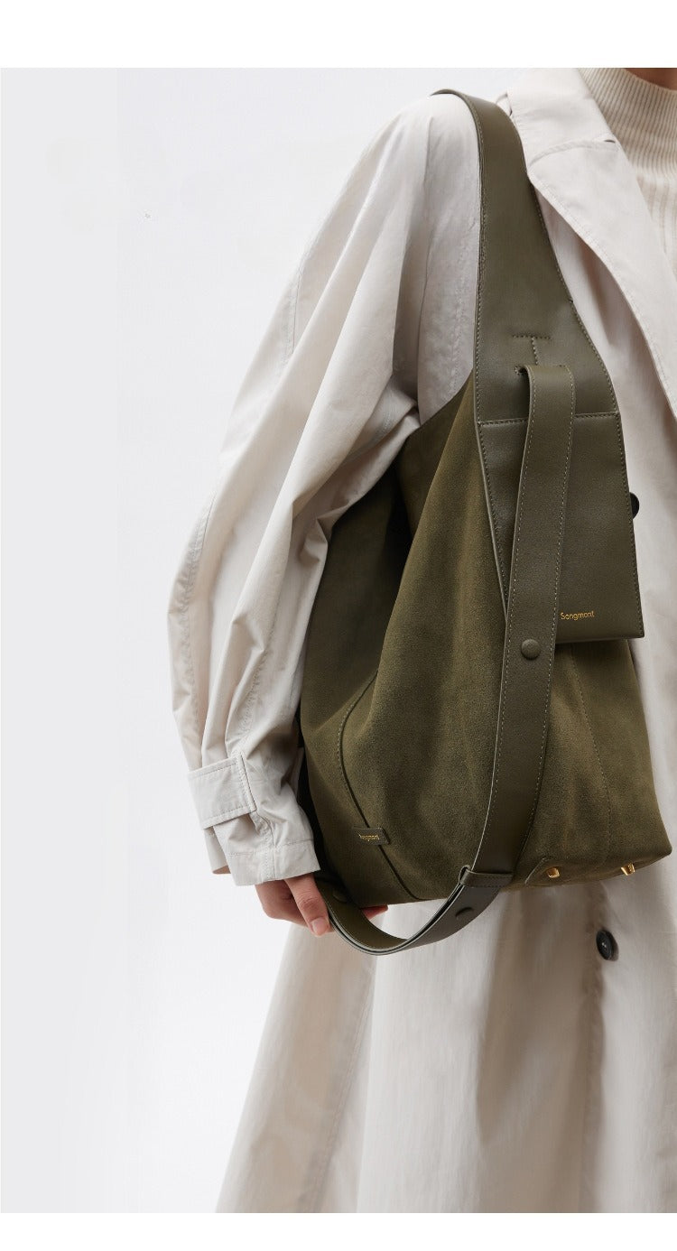 Suede ear tote bag