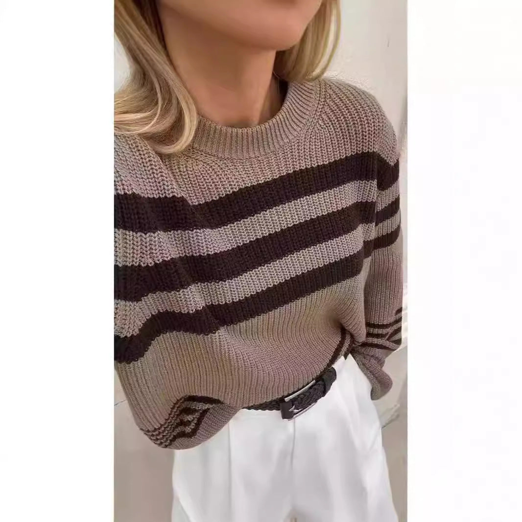 Embroidered knit sweater