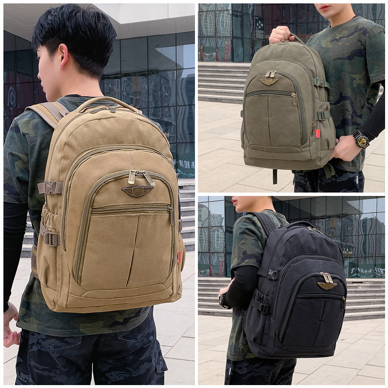 50 liter thick canvas wear-resistant travel backpack