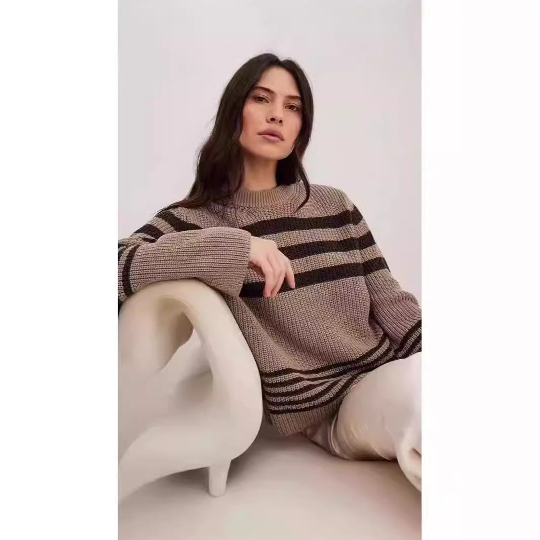 Embroidered knit sweater