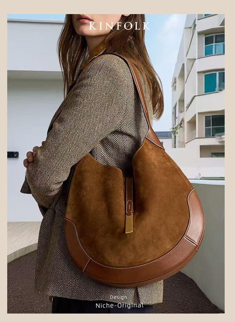 Contrasting tote bag underarm bag
