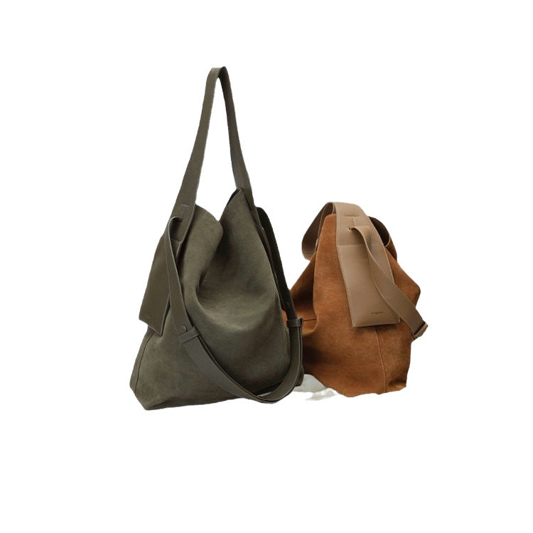 Suede ear tote bag