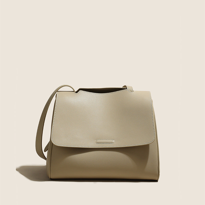 Leather tote large capacity messenger bag