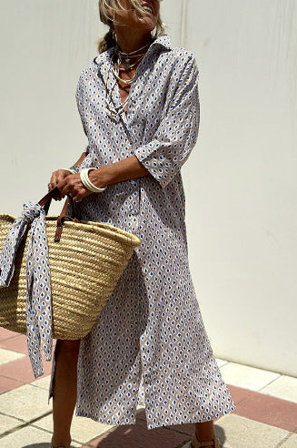 Striped split shirt skirt