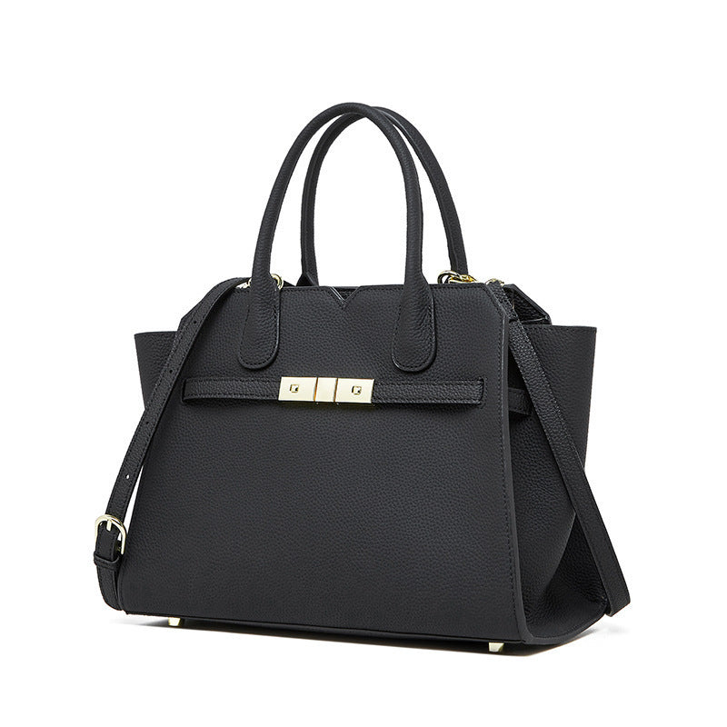 Cowhide shoulder messenger bag