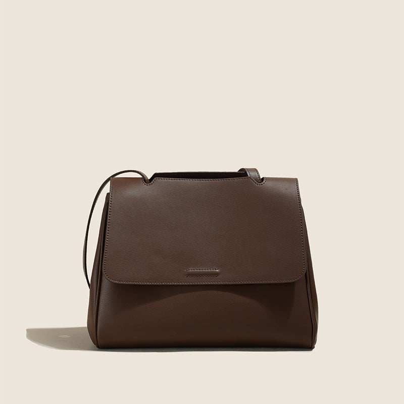 Leather tote large capacity messenger bag