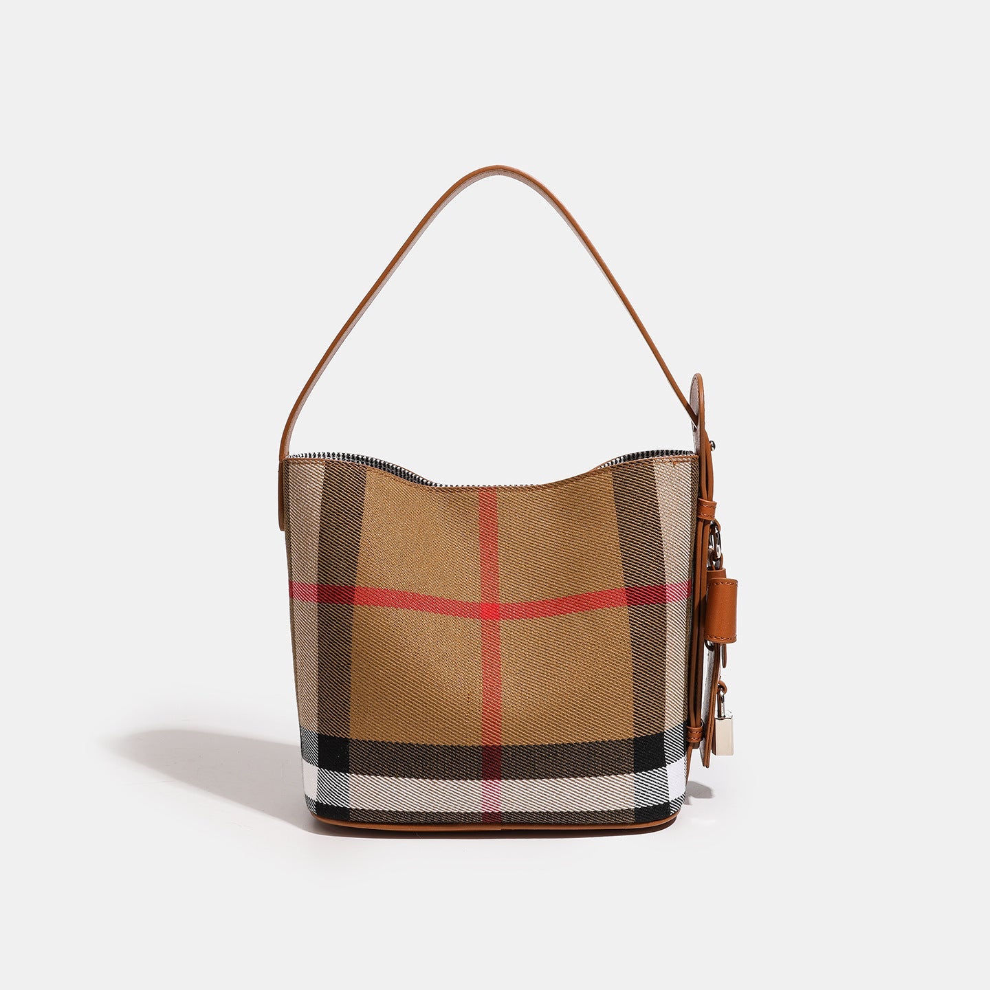 Fabric bucket portable shoulder bag