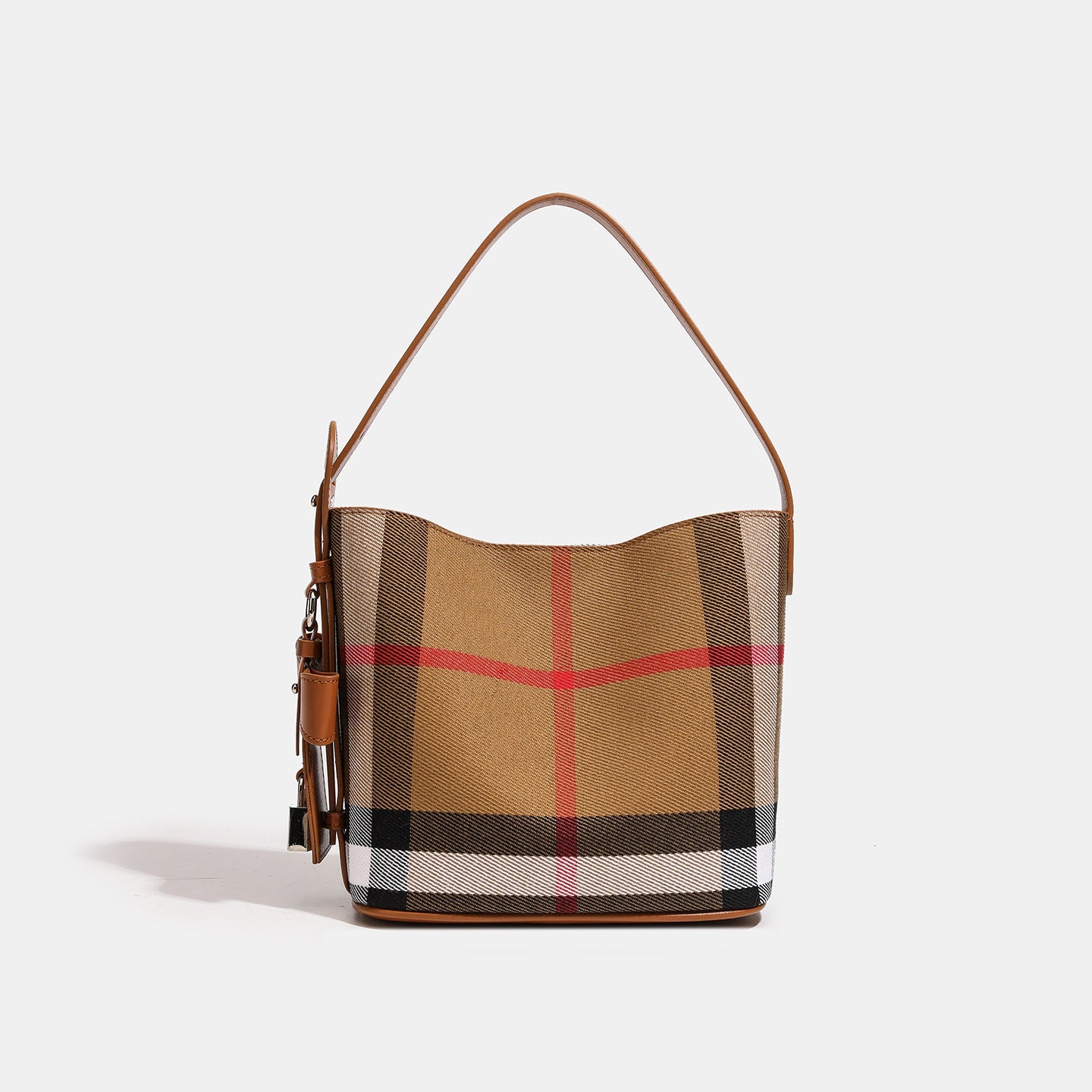Fabric bucket portable shoulder bag