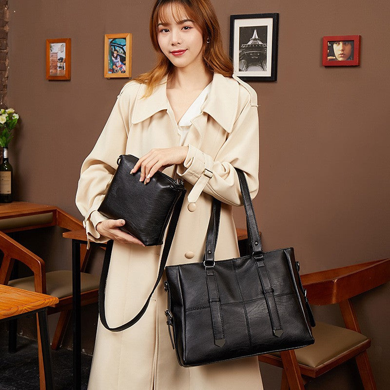 Soft leather tote shoulder/crossbody bag