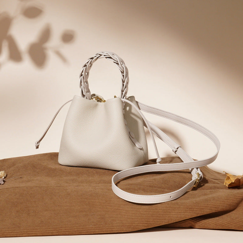 Leather shoulder messenger women's bag