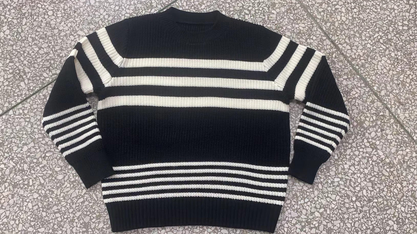 Embroidered knit sweater