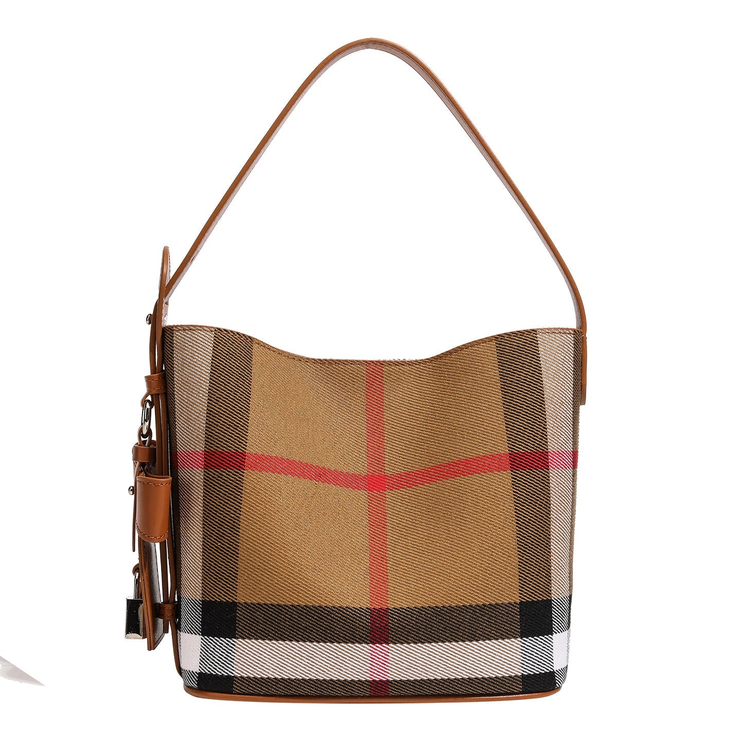 Fabric bucket portable shoulder bag