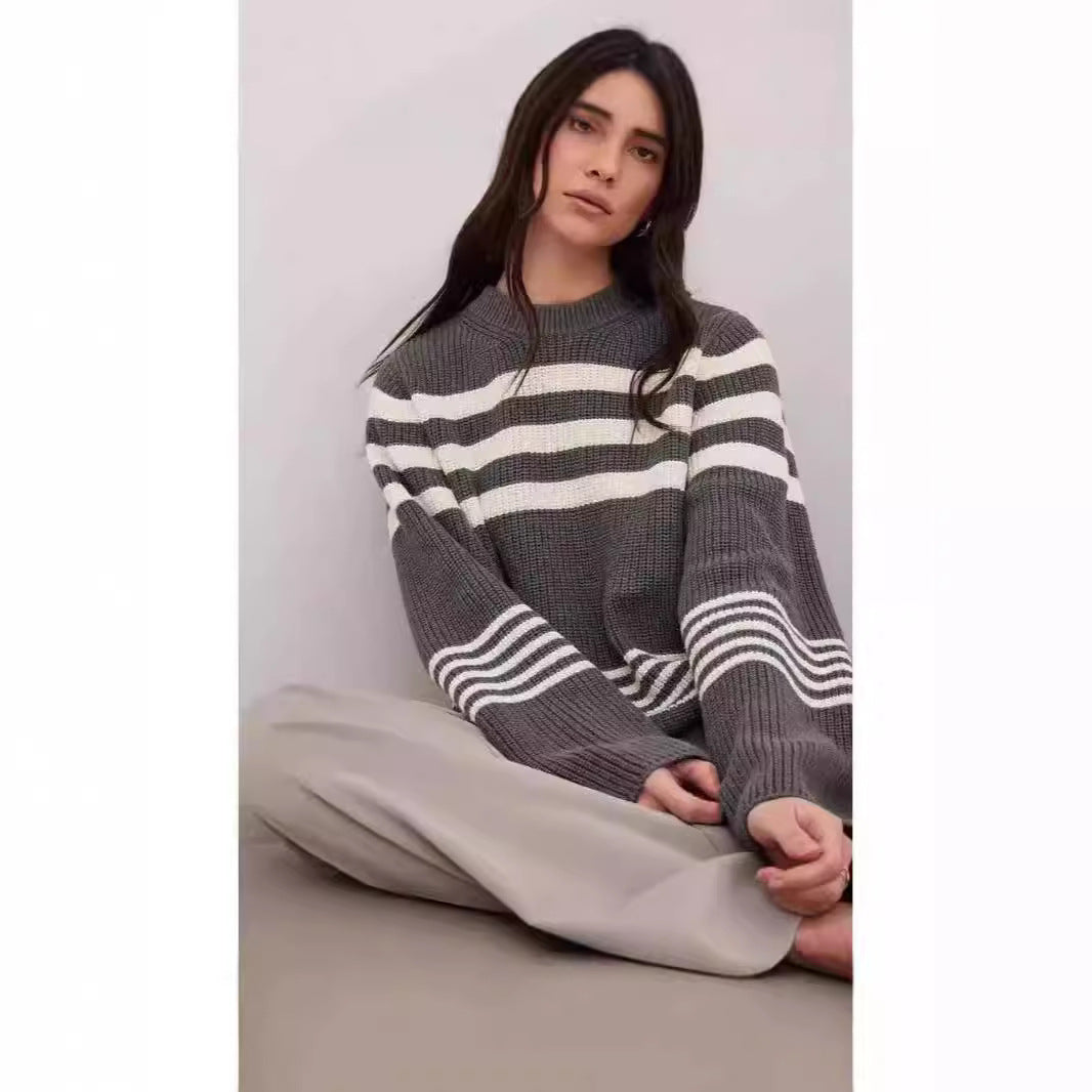 Embroidered knit sweater