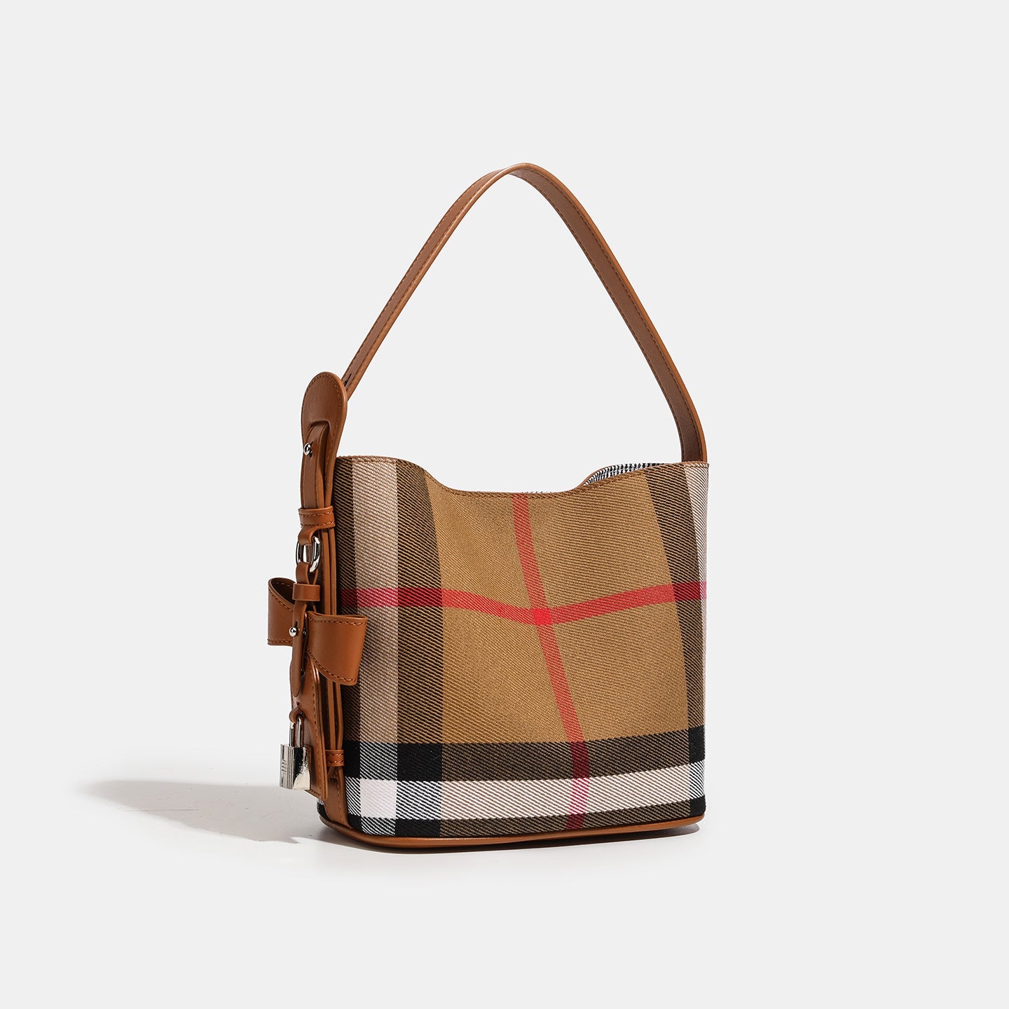 Fabric bucket portable shoulder bag