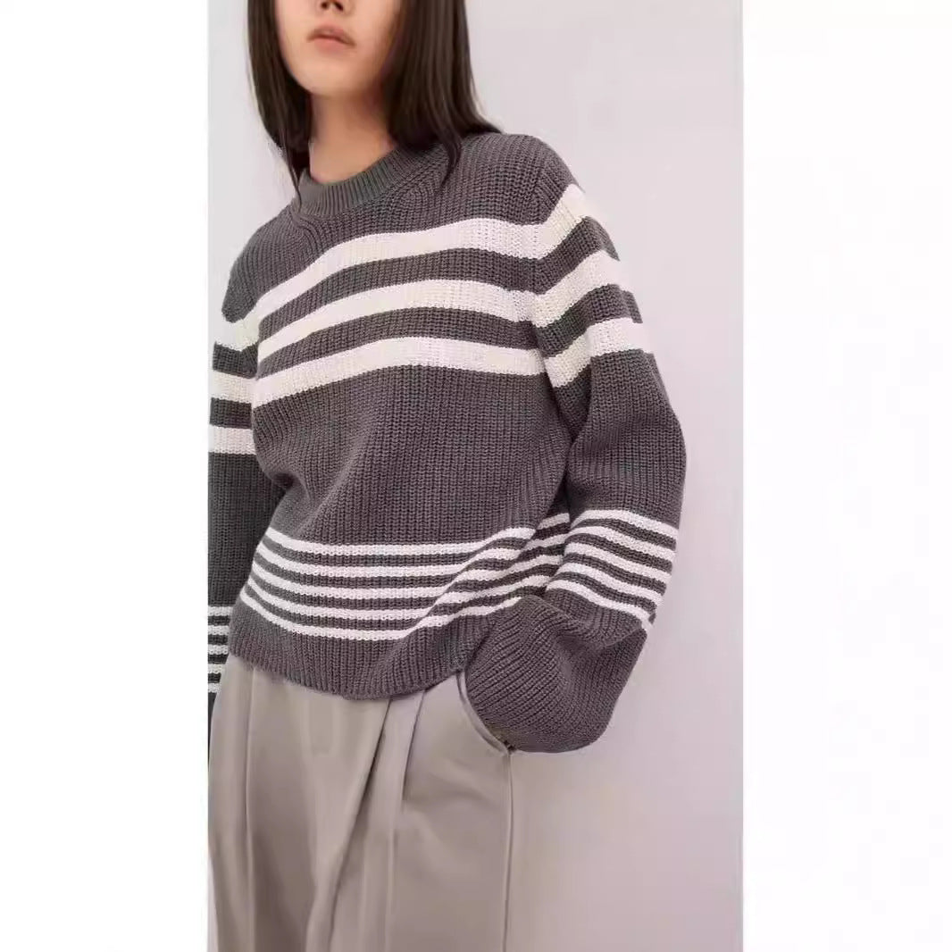 Embroidered knit sweater
