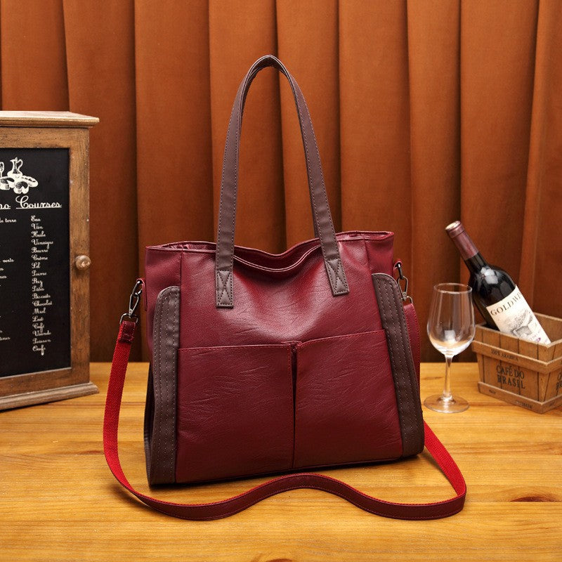Soft leather tote shoulder/crossbody bag