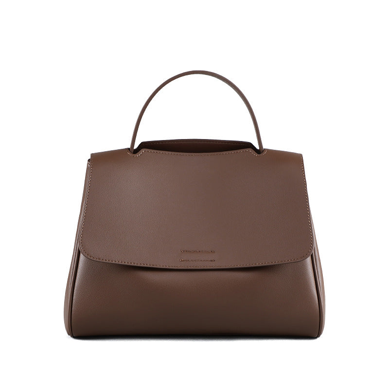 Leather tote large capacity messenger bag