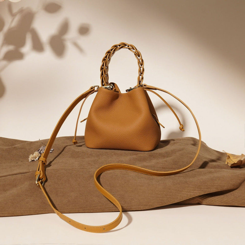 Leather shoulder messenger women's bag