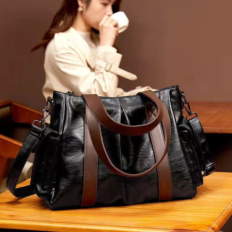 Soft leather tote shoulder/crossbody bag