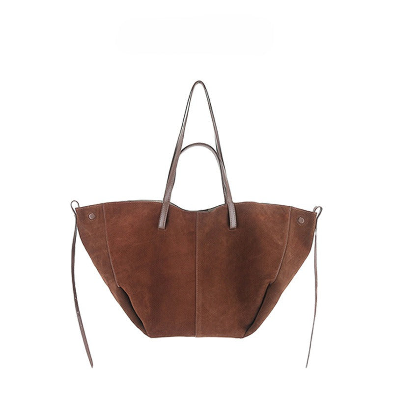 Suede shoulder armpit bag