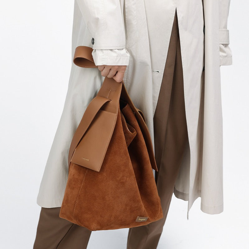 Suede ear tote bag